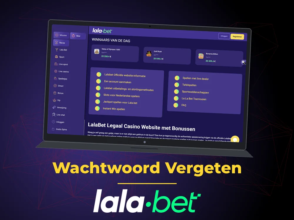 lalabet - Wachtwoord Vergeten
