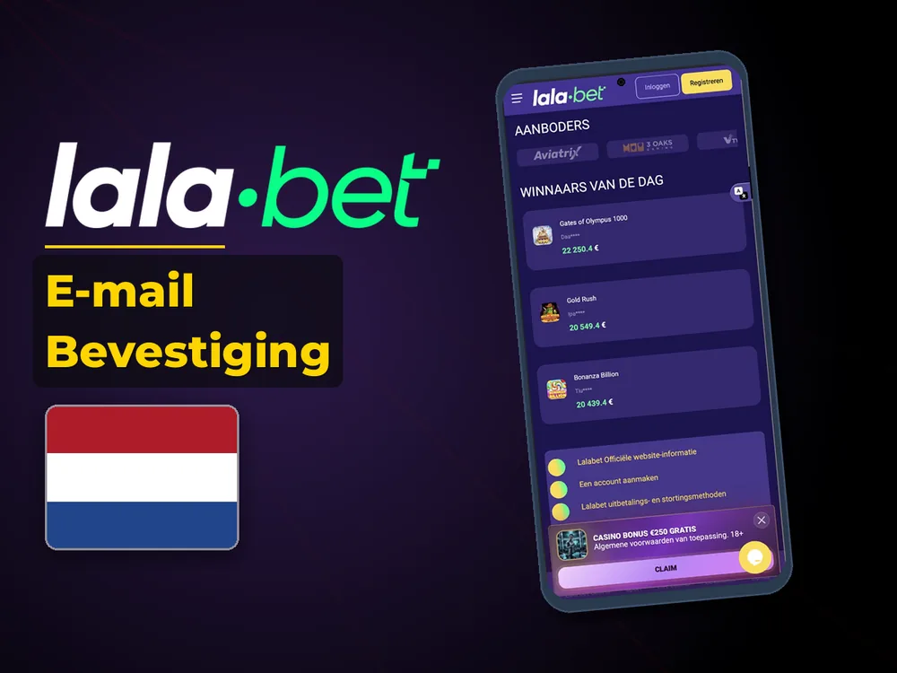 lalabet - E-mail Bevestiging